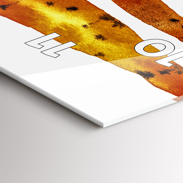 Ceas vertical de perete din sticlă Ilustrație de morcovi