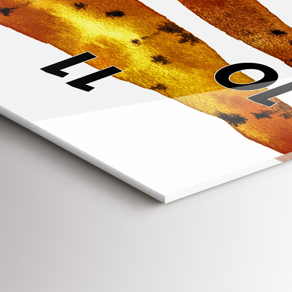 Ceas vertical de perete din sticlă Ilustrație de morcovi