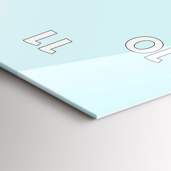 Ceas vertical de perete din sticlă Pisică amuzantă cu ochelari