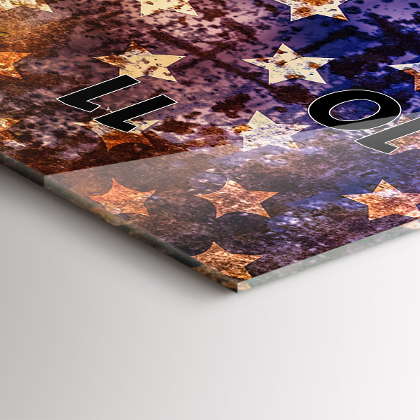 Ceas vertical de perete din sticlă Steagul SUA în stil vintage