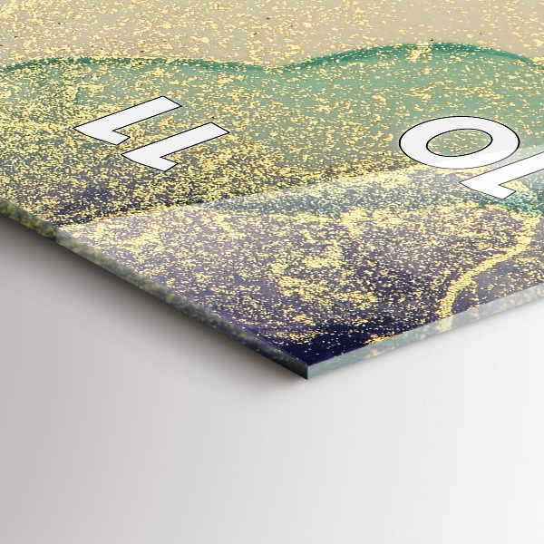 Ceas vertical de perete din sticlă Abstracția culorilor