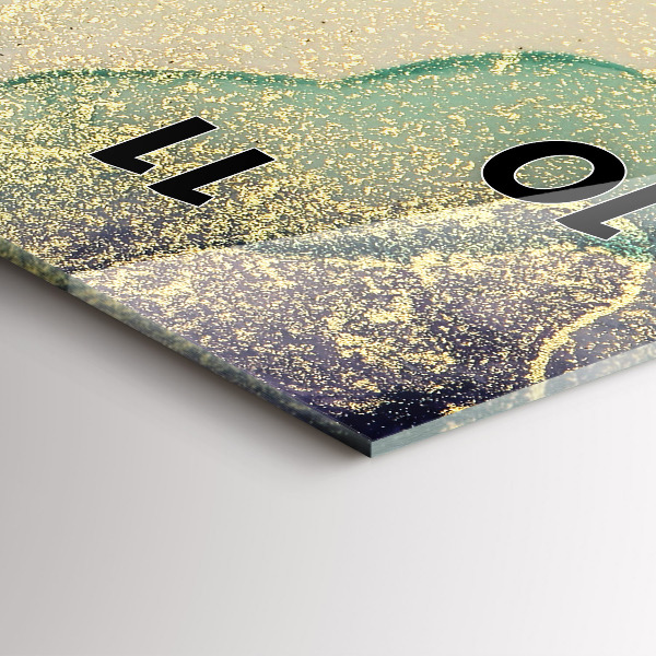 Ceas vertical de perete din sticlă Abstracția culorilor