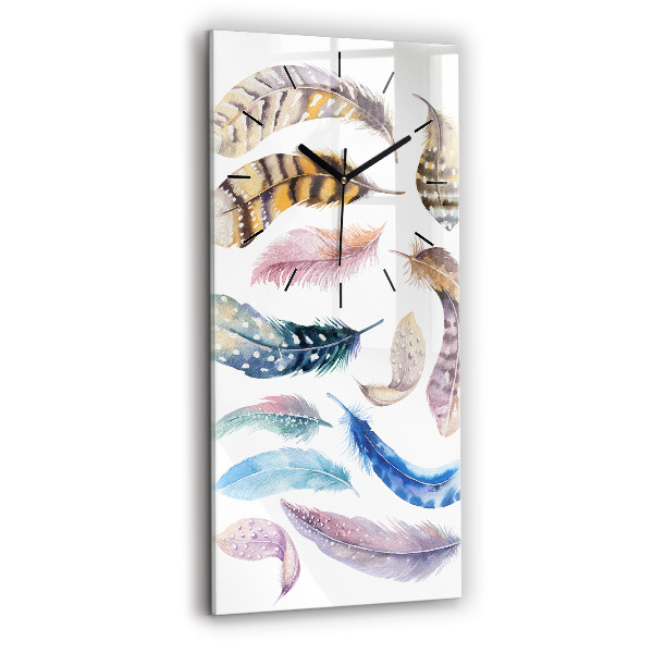 Ceas vertical de perete din sticlă Ilustrație de artă retro