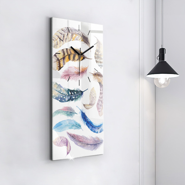 Ceas vertical de perete din sticlă Ilustrație de artă retro