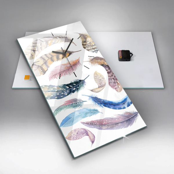 Ceas vertical de perete din sticlă Ilustrație de artă retro