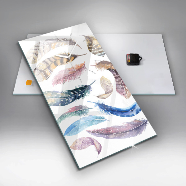 Ceas vertical de perete din sticlă Ilustrație de artă retro