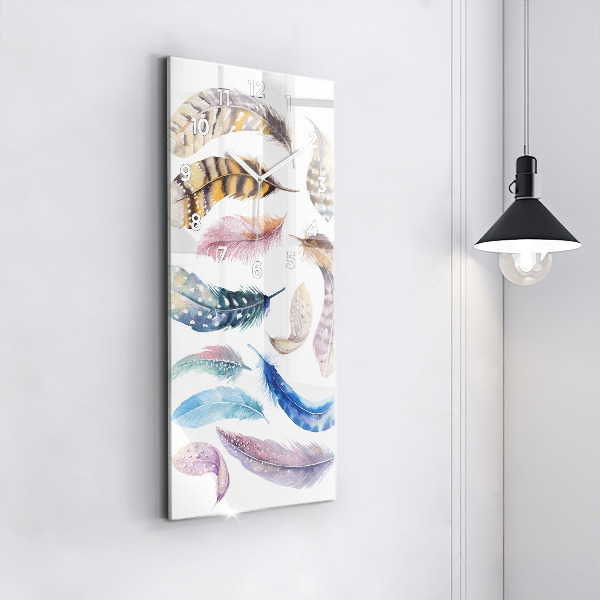 Ceas vertical de perete din sticlă Ilustrație de artă retro