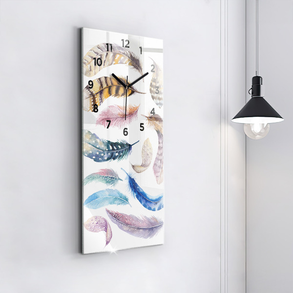 Ceas vertical de perete din sticlă Ilustrație de artă retro