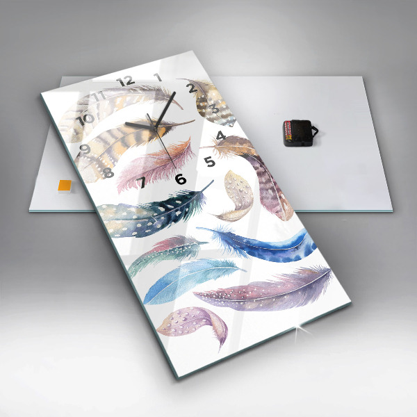 Ceas vertical de perete din sticlă Ilustrație de artă retro