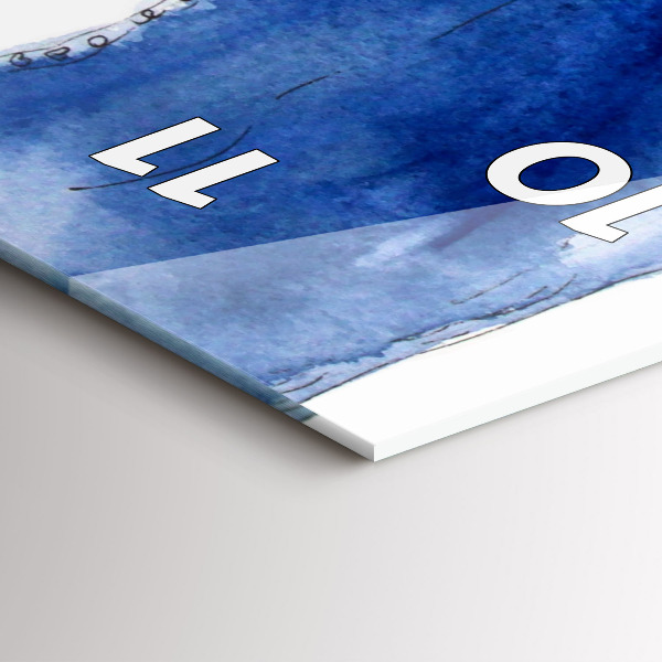 Ceas vertical de perete din sticlă Tocuri de damă