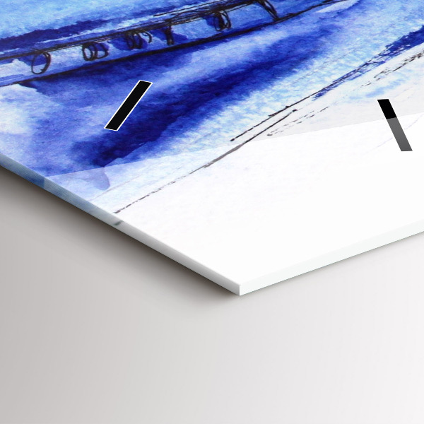 Ceas vertical de perete din sticlă Tocuri de damă