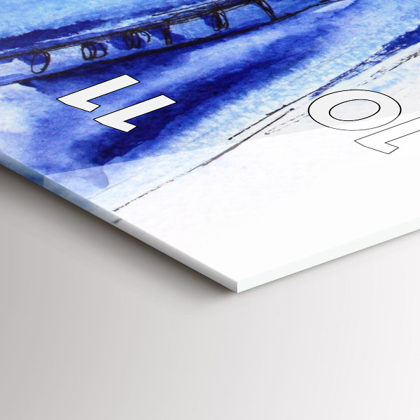 Ceas vertical de perete din sticlă Tocuri de damă