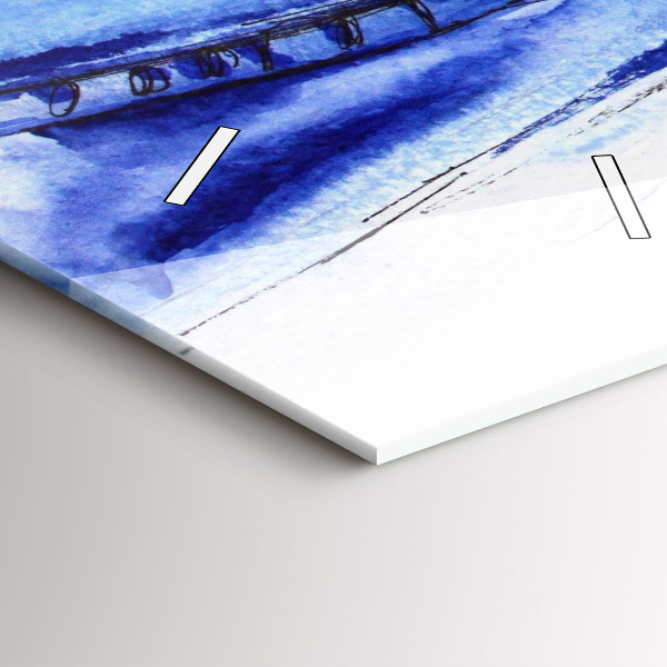 Ceas vertical de perete din sticlă Tocuri de damă