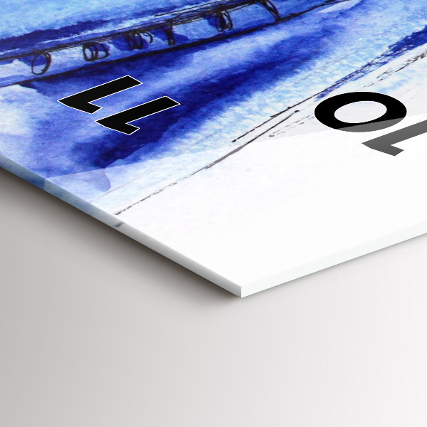 Ceas vertical de perete din sticlă Tocuri de damă