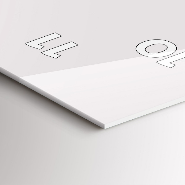 Ceas vertical de perete din sticlă Linia de artă a rinocerului