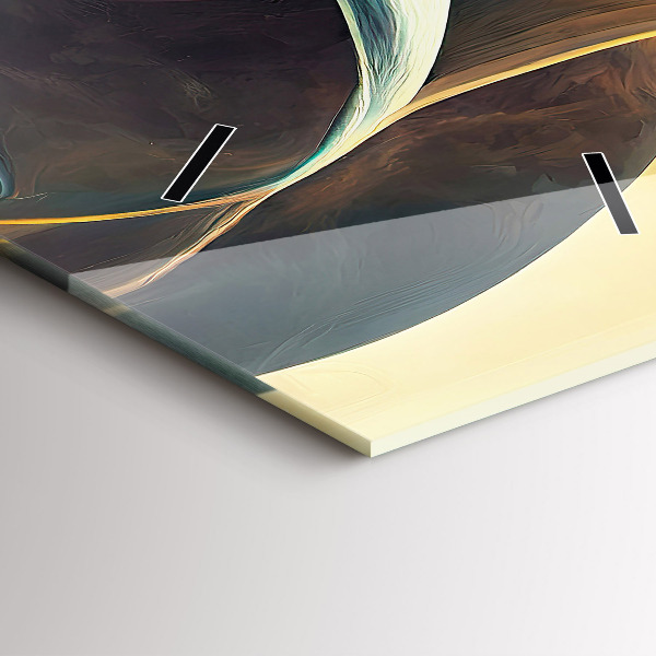 Ceas vertical de perete din sticlă Cascada curgătoare