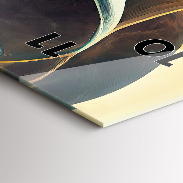 Ceas vertical de perete din sticlă Cascada curgătoare