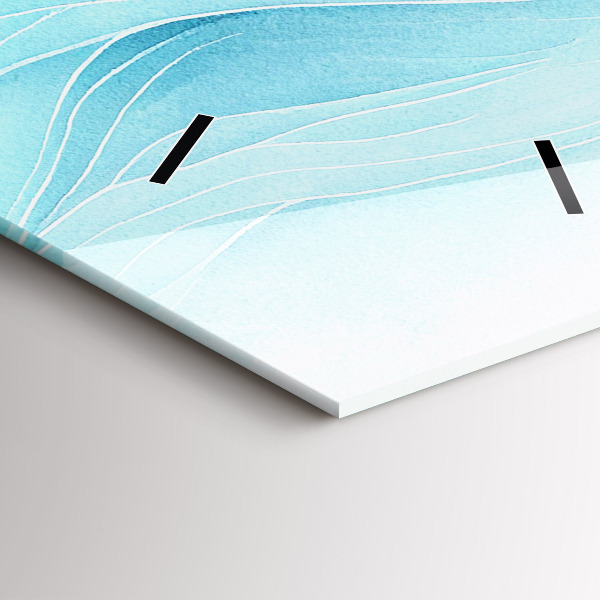 Ceas vertical de perete din sticlă Nori albaștri