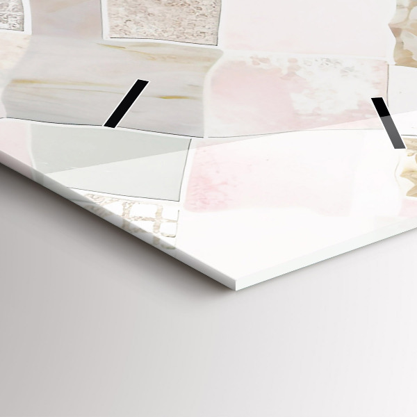 Ceas vertical de perete din sticlă Placi colorate