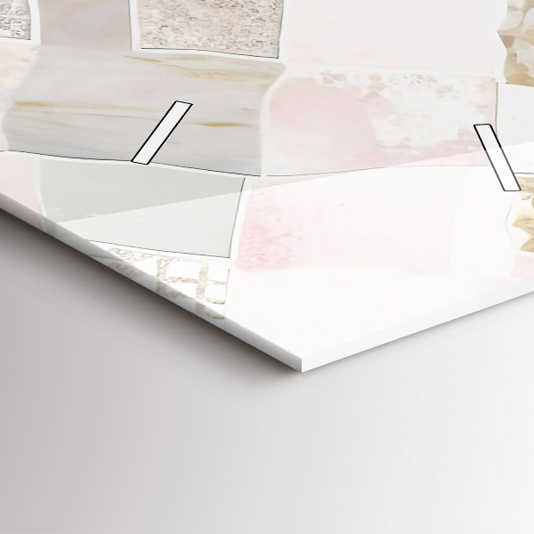 Ceas vertical de perete din sticlă Placi colorate