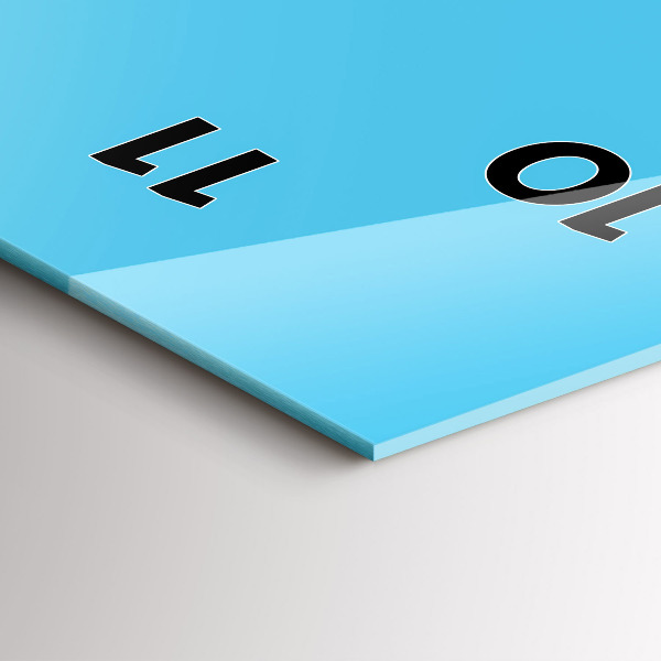 Ceas vertical de perete din sticlă Desen bec