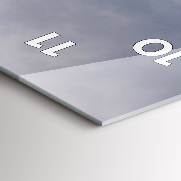 Ceas vertical de perete din sticlă Munții stâncoși