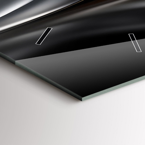 Ceas vertical de perete din sticlă Abstracția