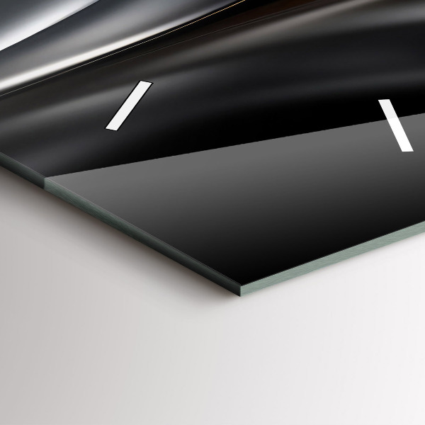 Ceas vertical de perete din sticlă Abstracția