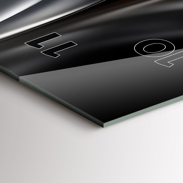 Ceas vertical de perete din sticlă Abstracția