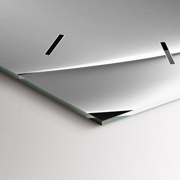 Ceas vertical de perete din sticlă Abstracția argintului