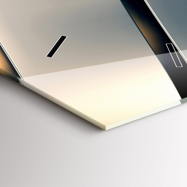 Ceas vertical de perete din sticlă Model argintiu