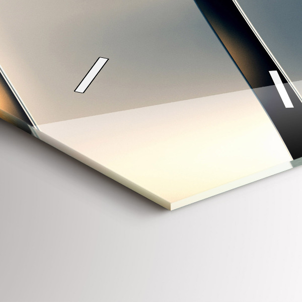 Ceas vertical de perete din sticlă Model argintiu