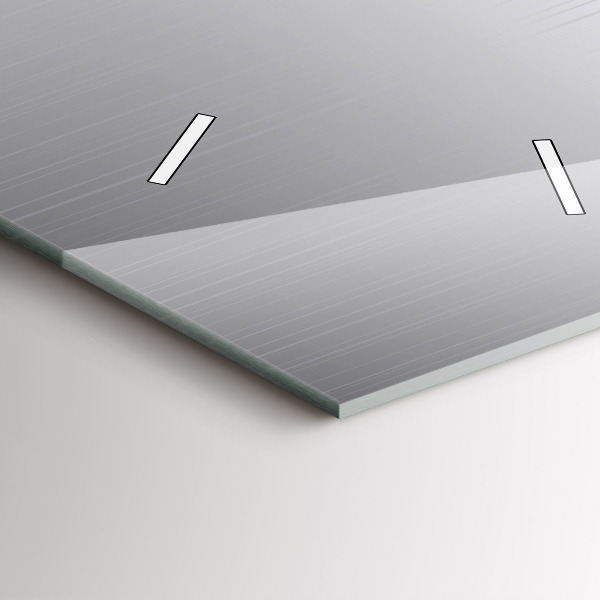 Ceas vertical de perete din sticlă Model argintiu