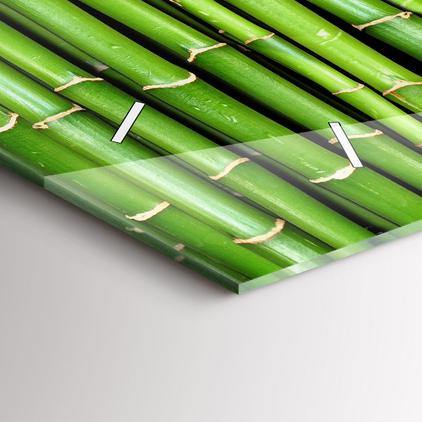 Ceas orizontale de perete din sticlă bambus asiatic