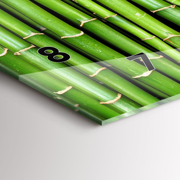 Ceas orizontale de perete din sticlă bambus asiatic