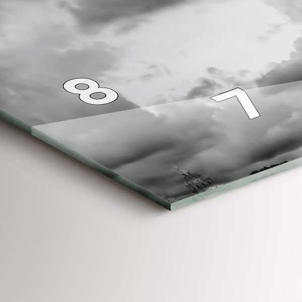 Ceas orizontale de perete din sticlă Turnul Effel Paris