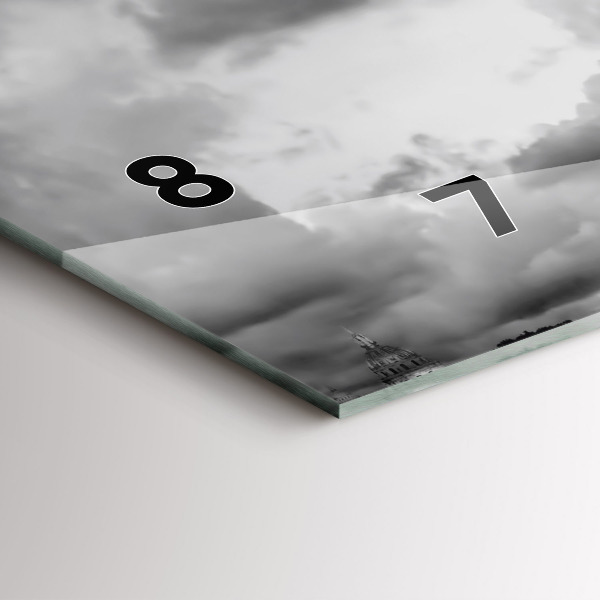 Ceas orizontale de perete din sticlă Turnul Effel Paris