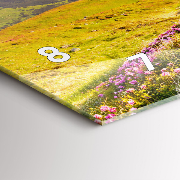 Ceas orizontale de perete din sticlă Peisaj montan