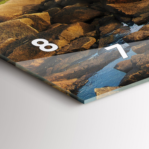 Ceas orizontale de perete din sticlă Farul Annisquam