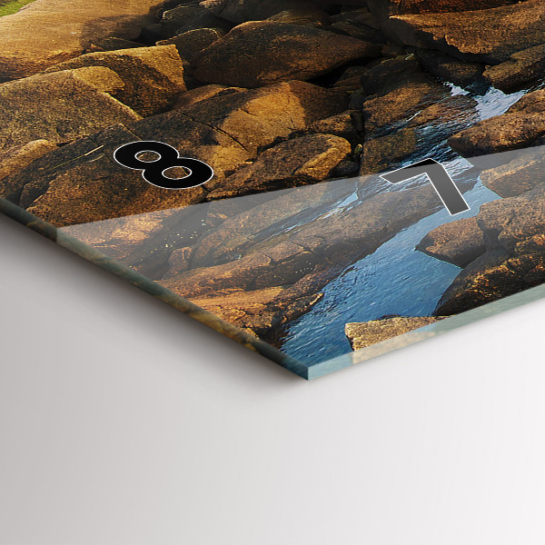 Ceas orizontale de perete din sticlă Farul Annisquam