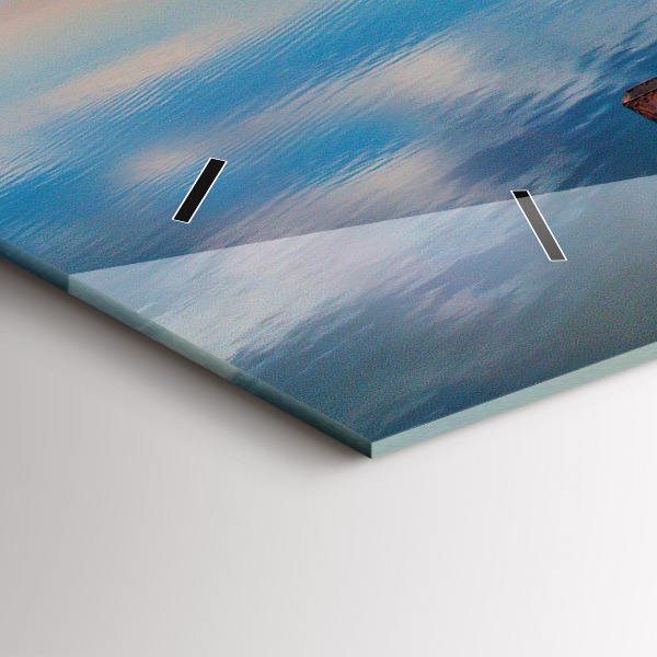 Ceas orizontale de perete din sticlă Debarcaderul lacului