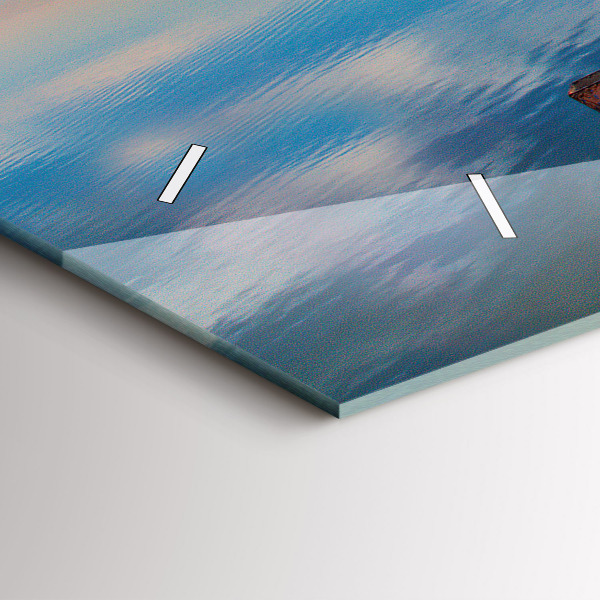 Ceas orizontale de perete din sticlă Debarcaderul lacului