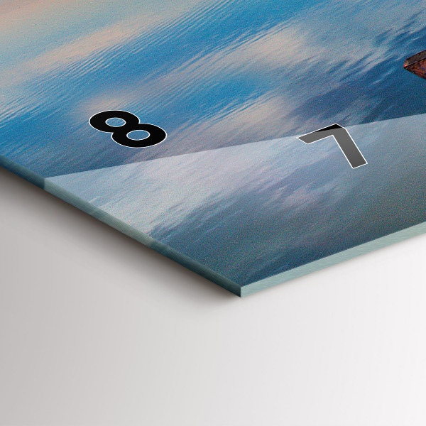 Ceas orizontale de perete din sticlă Debarcaderul lacului