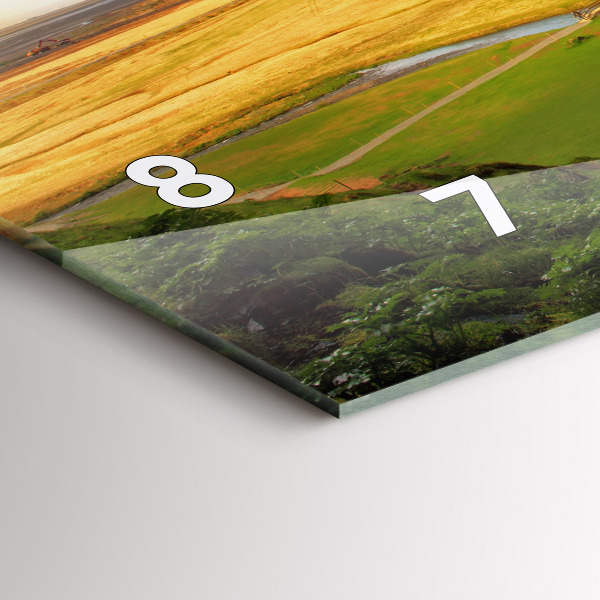 Ceas orizontale de perete din sticlă Cascada în Islanda