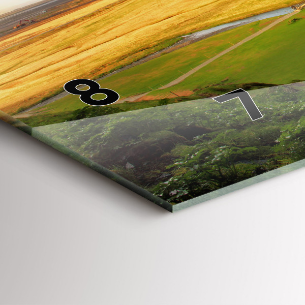 Ceas orizontale de perete din sticlă Cascada în Islanda