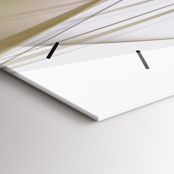 Ceas orizontale de perete din sticlă Abstracție strălucitoare