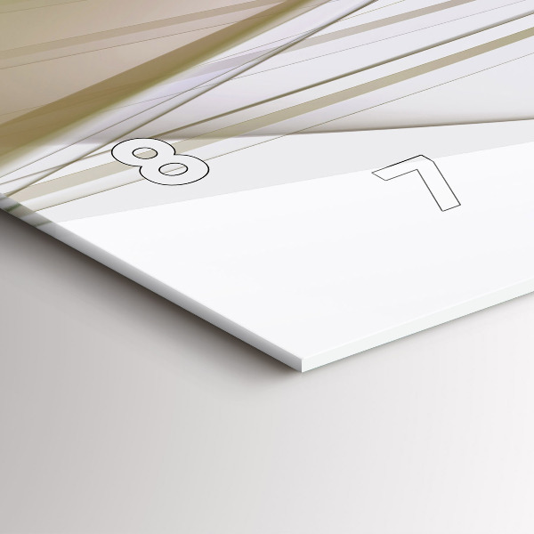 Ceas orizontale de perete din sticlă Abstracție strălucitoare