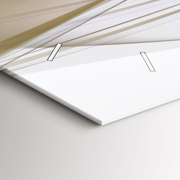 Ceas orizontale de perete din sticlă Abstracție strălucitoare