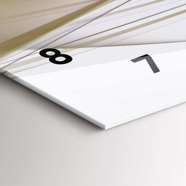 Ceas orizontale de perete din sticlă Abstracție strălucitoare