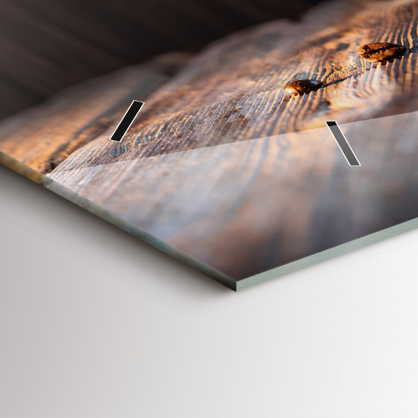 Ceas orizontale de perete din sticlă O ceașcă de cafea